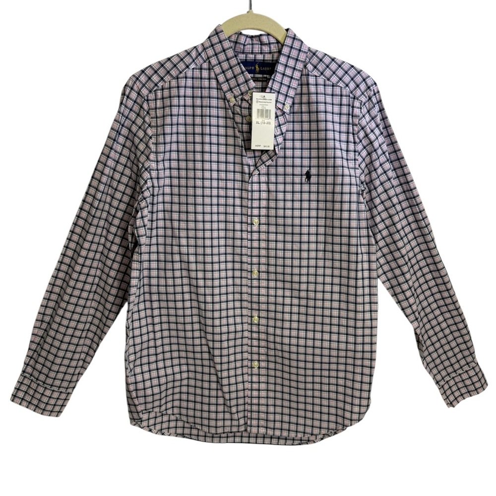 Ralph Lauren Natural‎ Stretch button down shirt, BIG BOYS , Size X-LARGE 18-20